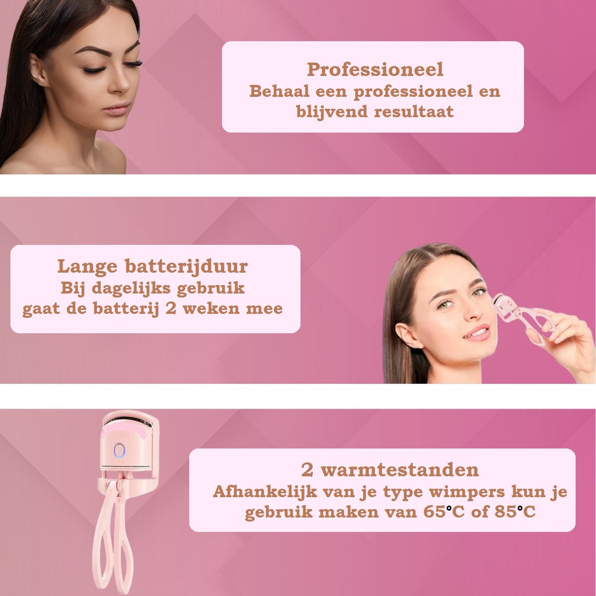 LashCurl™ -  Elektrische Wimperkruller | Binnen no-time Prachtig Gekrulde Wimpers - Oplaadbaar - Voor Alle Wimpers | 1+1 GRATIS