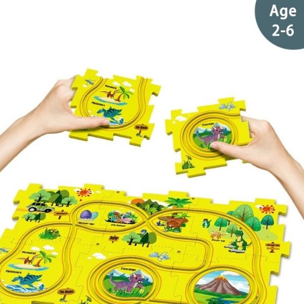 RacePuzzle™ Puzzelset | Educatief Speelgoed - Urenlang Creatief Speelplezier - Makkelijk Overal Mee Te Nemen - Ideaal als Cadeau