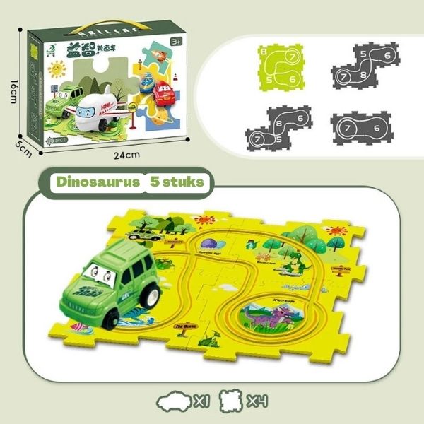 RacePuzzle™ Puzzelset | Educatief Speelgoed - Urenlang Creatief Speelplezier - Makkelijk Overal Mee Te Nemen - Ideaal als Cadeau