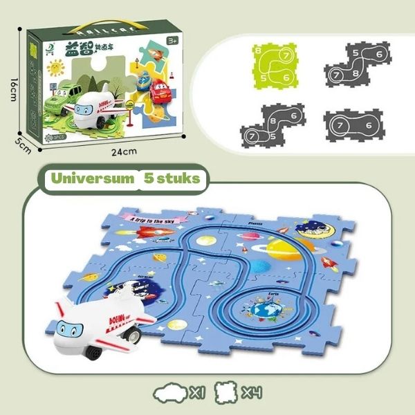 RacePuzzle™ Puzzelset | Educatief Speelgoed - Urenlang Creatief Speelplezier - Makkelijk Overal Mee Te Nemen - Ideaal als Cadeau