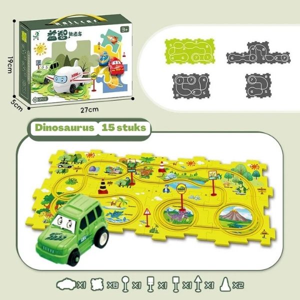 RacePuzzle™ Puzzelset | Educatief Speelgoed - Urenlang Creatief Speelplezier - Makkelijk Overal Mee Te Nemen - Ideaal als Cadeau