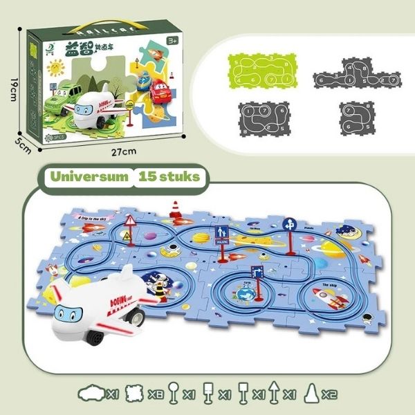 RacePuzzle™ Puzzelset | Educatief Speelgoed - Urenlang Creatief Speelplezier - Makkelijk Overal Mee Te Nemen - Ideaal als Cadeau