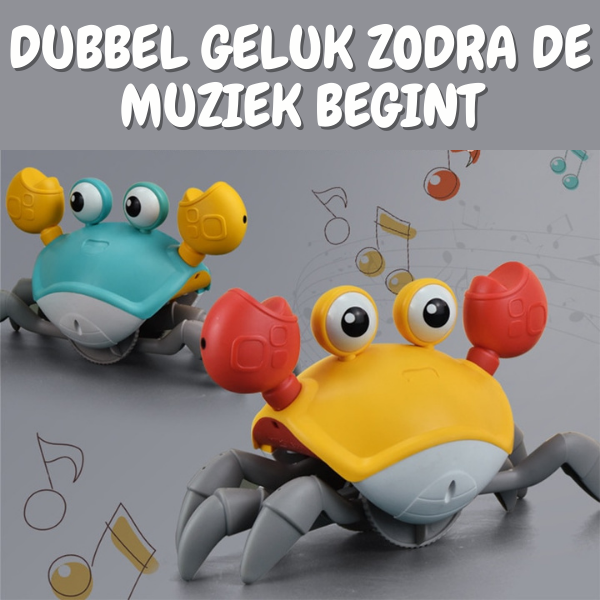 CuteCrab™ - Wandelende Krab | Met Sensoren en Muziek - Urenlang Speelplezier - Zelfsturend | USB Herlaadbaar