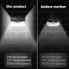 SolarWalls™ - Solar 208 LED Buitenlamp | Bewegingssensor - Werkt op Zonne-energie - Waterproof - Makkelijk te Installeren - Tuinverlichting