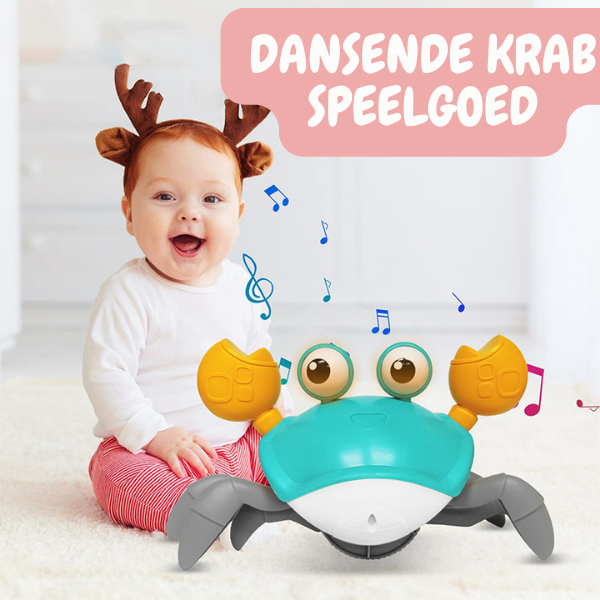 CuteCrab™ - Wandelende Krab | Met Sensoren en Muziek - Urenlang Speelplezier - Zelfsturend | USB Herlaadbaar