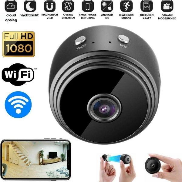 SmartSpyBuddy™ | Mini camera - HD - 1080P - draadloos - magnetische bevestiging 🧲