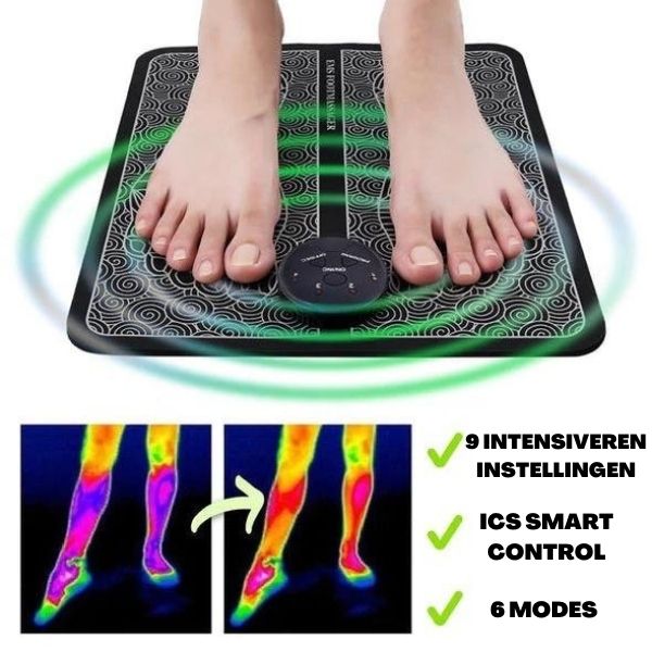 Primerra™ Voetmassage Apparaat | Acupressuur Mat - 6 massagestanden - Stimuleert Bloedsomloop