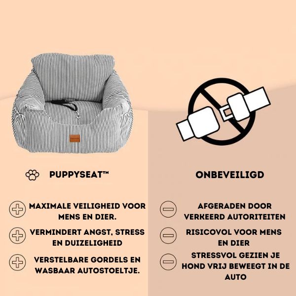 Pupseat™ - Honden autostoeltje Incl. Riem | Geef je 🐕 de veiligheid die het verdient!