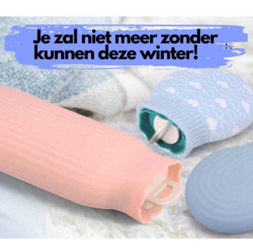 Siliconen Warmwater Kruik Met Hoes | Ontspannend, duurzaam en hittebestendig | 1 + 1 Gratis