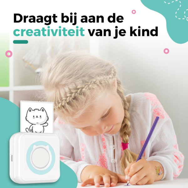 PrintNow™ - HD Mini Draagbare Printer | Bluetooth - Incl 5 GRATIS rollen papier - Overal mogelijkheid tot Printen