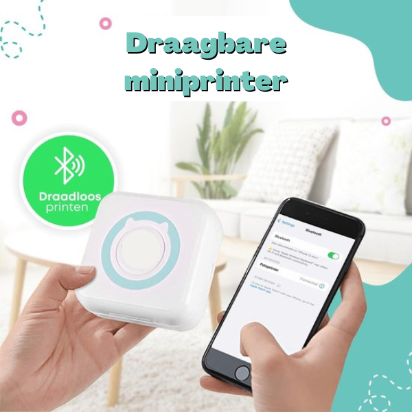 PrintNow™ - HD Mini Draagbare Printer | Bluetooth - Incl 5 GRATIS rollen papier - Overal mogelijkheid tot Printen