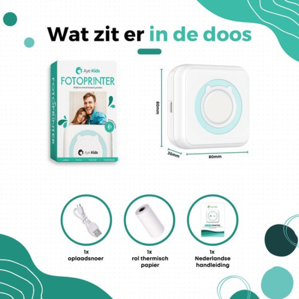 PrintNow™ - HD Mini Draagbare Printer | Bluetooth - Incl 5 GRATIS rollen papier - Overal mogelijkheid tot Printen