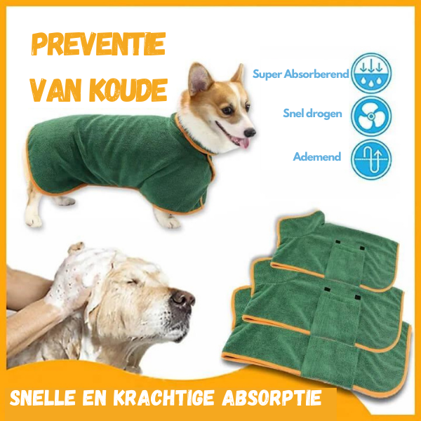 SuprDry™ SnelDroog 🐕badjas | Geef je huisdier snel, alle warmte en comfort