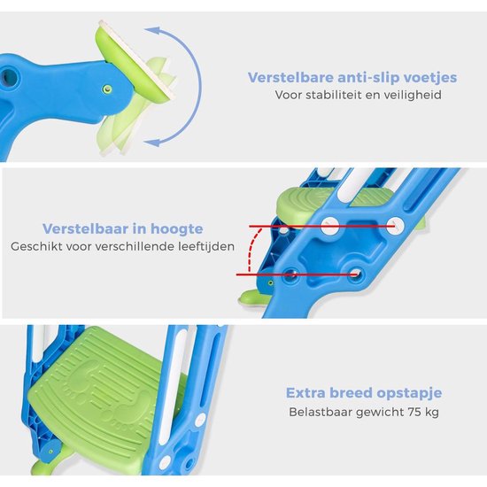 Potty™ - Kinder Toilettrainer met Trapje | WC Verkleiner | Opvouwbaar - Makkelijk Opbergen - Anti-slip