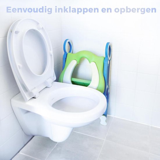 Potty™ - Kinder Toilettrainer met Trapje | WC Verkleiner | Opvouwbaar - Makkelijk Opbergen - Anti-slip