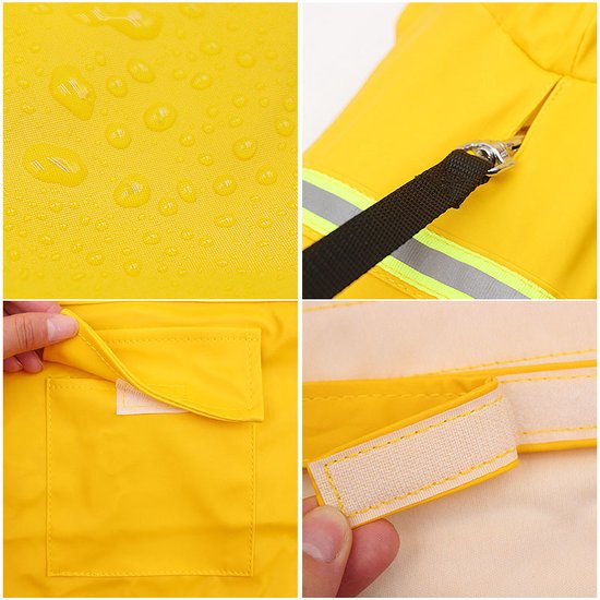 WaterproofPet™ - Reflecterende Regenjas + Capuchon | 100% Waterdicht - Veilige Nachtwandeling