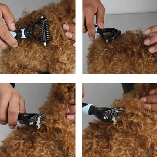 Curly™ Vachtborstel voor je hond of kat | Geef je 🐶 of 🐱 een klitvrije en gezonde vacht