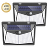 SolarWalls™ - Solar 208 LED Buitenlamp | Bewegingssensor - Werkt op Zonne-energie - Waterproof - Makkelijk te Installeren - Tuinverlichting