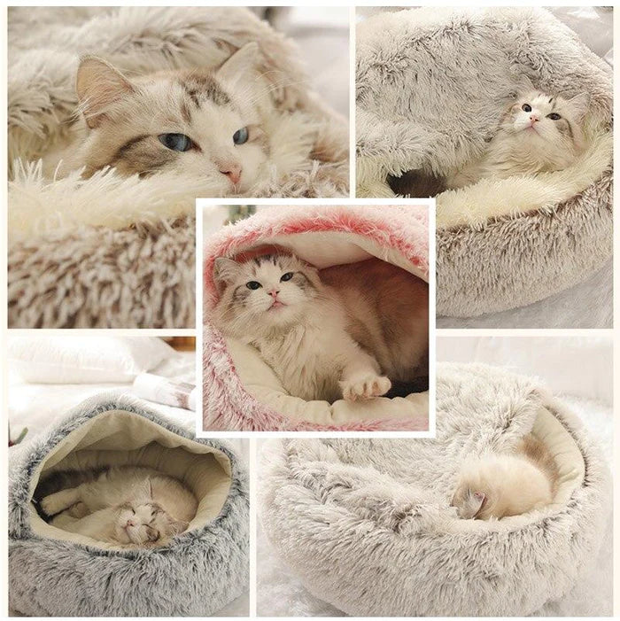 SnoozeNest™ - Slaapmand voor jouw 🐈🐩 | Pluche - Fijne Afwerking | Privacy & Veilig gevoel