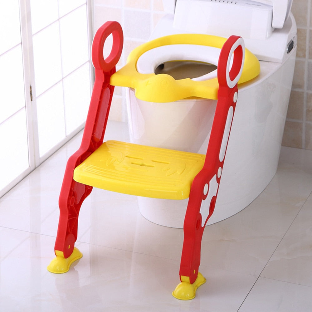 Potty™ - Kinder Toilettrainer met Trapje | WC Verkleiner | Opvouwbaar - Makkelijk Opbergen - Anti-slip