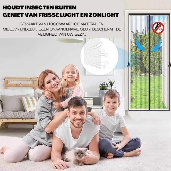 Magnetica™ - Magnetisch scherm – Anti-insecten gaas l Zelfdichtend, handenvrij gaas dat insecten buiten houdt