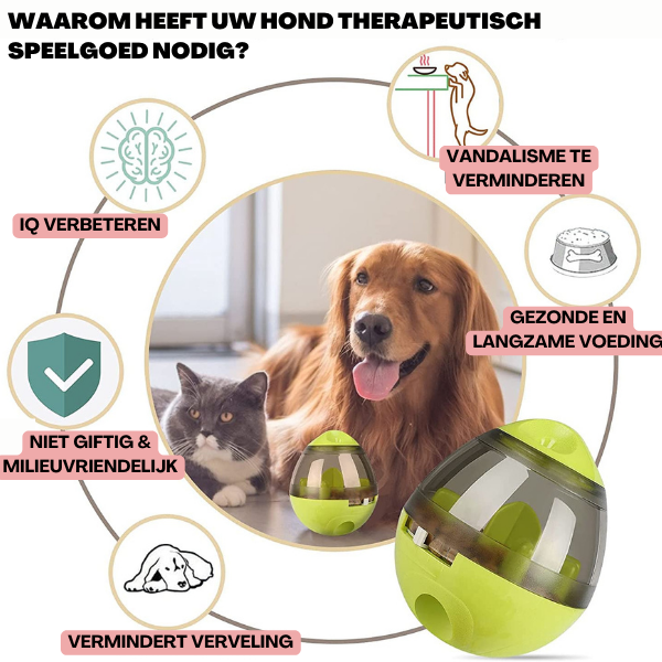 PlayFood™ - Interactieve voedingsbal l Bied jouw 🐶 een gezonde levensstijl en eindeloos plezier