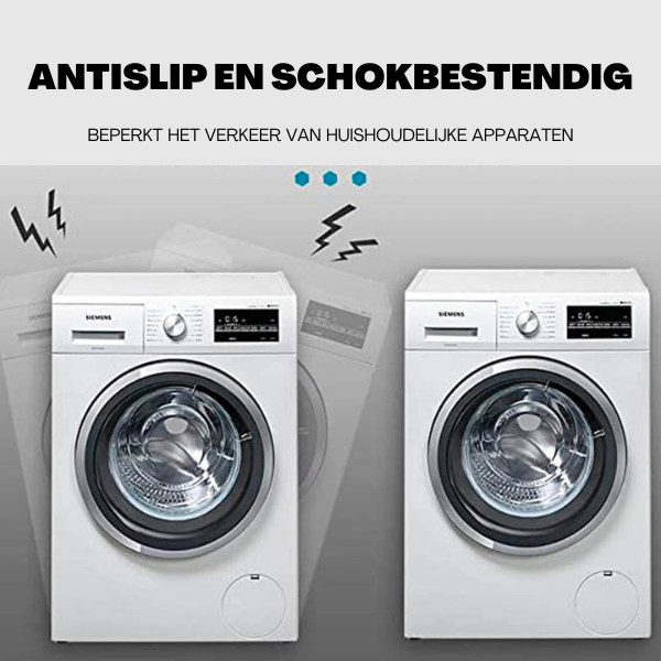 SlipStop™ - Wasmachine trillingsdemper | Anti-slip | Beschermt je wasmachine en vloer | Stapelbaar