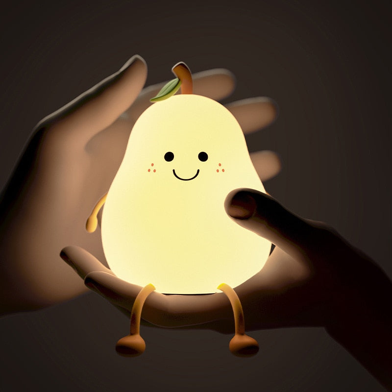 HappyPear™ - Nachtlamp | Ultra LED - Oplaadbaar - BPA-vrij - 7 verschillende kleuren