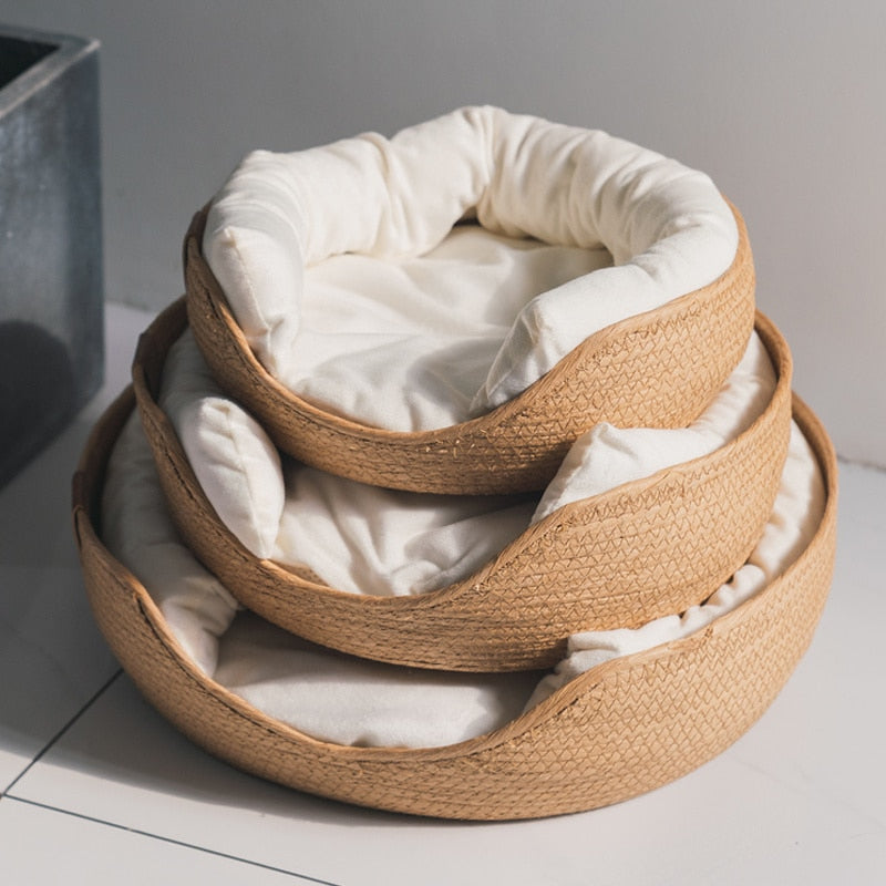 CatLounge™ - Handgewoven Kattenbed | Comfortabel - Rotan - Milieuvriendelijk Ademend materiaal