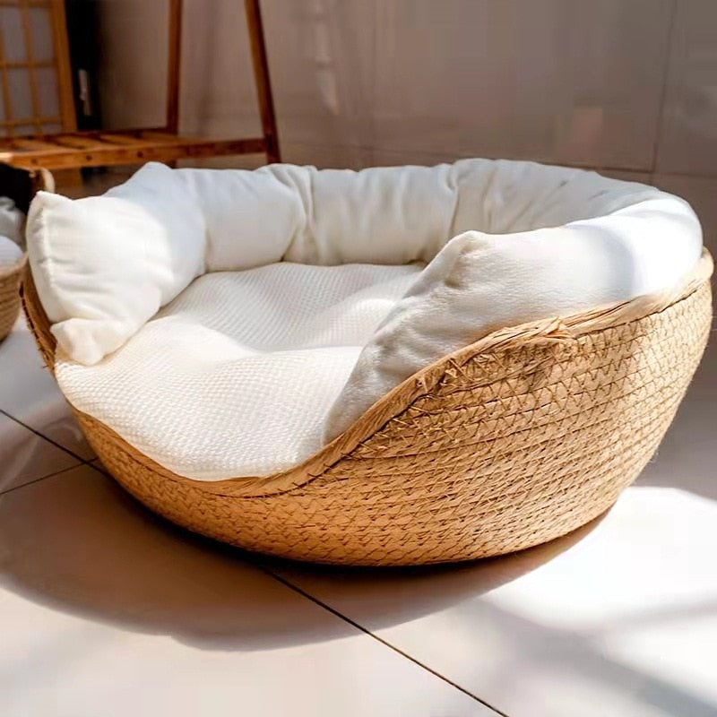 CatLounge™ - Handgewoven Kattenbed | Comfortabel - Rotan - Milieuvriendelijk Ademend materiaal