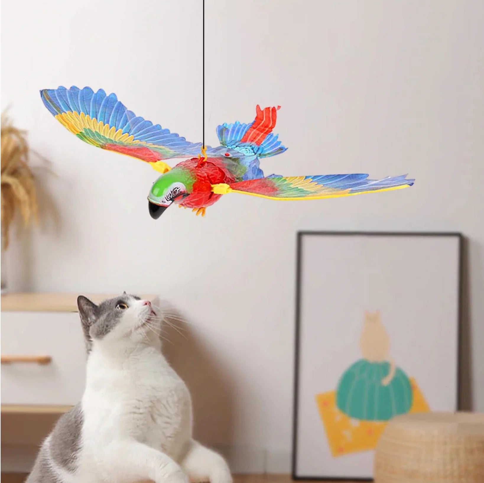 FlyingCat™ - Gesimuleerde Vogel | Katten Speelgoed | Interactief - Eindeloos Speelplezier - Makkelijk te instaleren