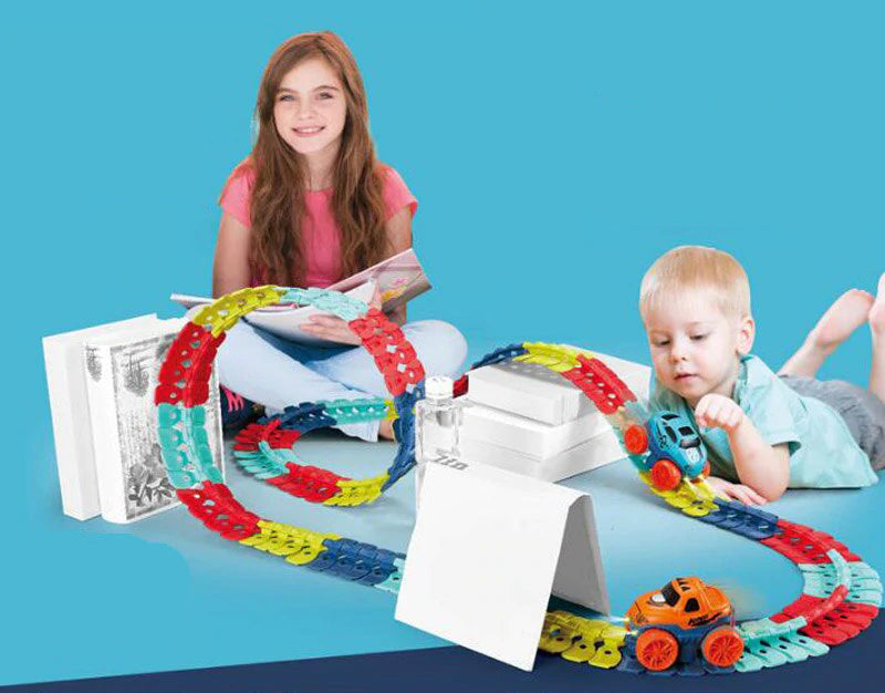 KidsPlay™ - 🧲Magnetische autospeelbaan l Speel - overal - in huis