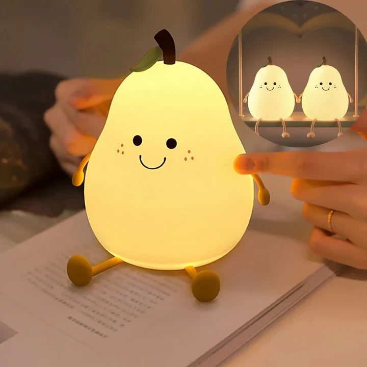 HappyPear™ - Nachtlamp | Ultra LED - Oplaadbaar - BPA-vrij - 7 verschillende kleuren