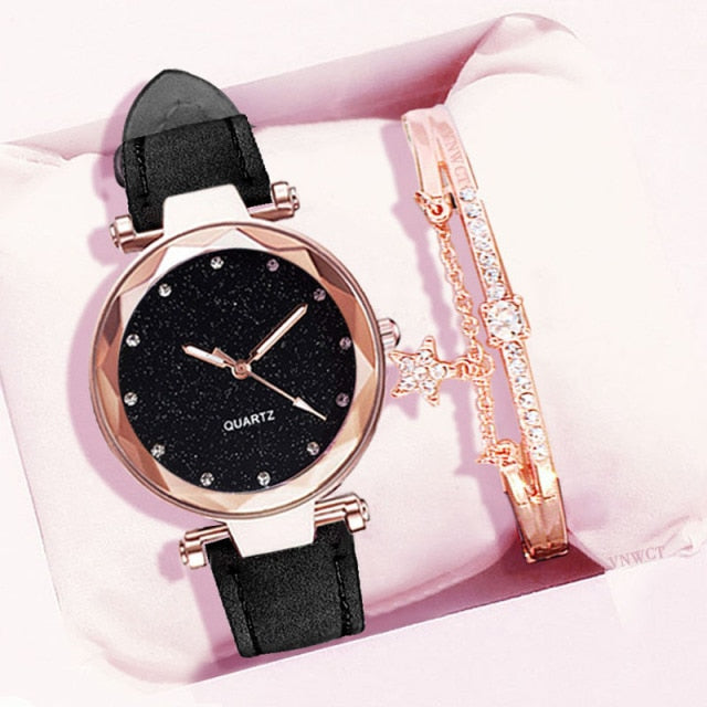 Primerra™ Gold Quartz Horloge Set + GRATIS Armband | Stijlvol en schitterend de herfst door