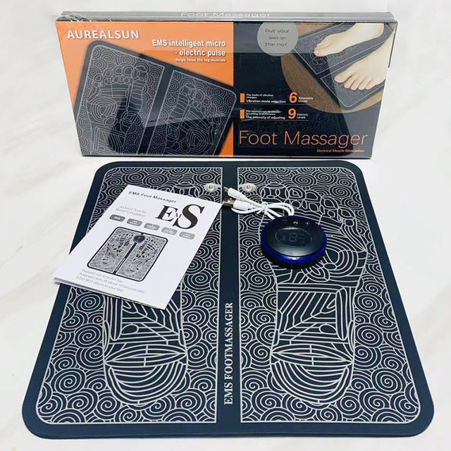 Primerra™ Voetmassage Apparaat | Acupressuur Mat - 6 massagestanden - Stimuleert Bloedsomloop