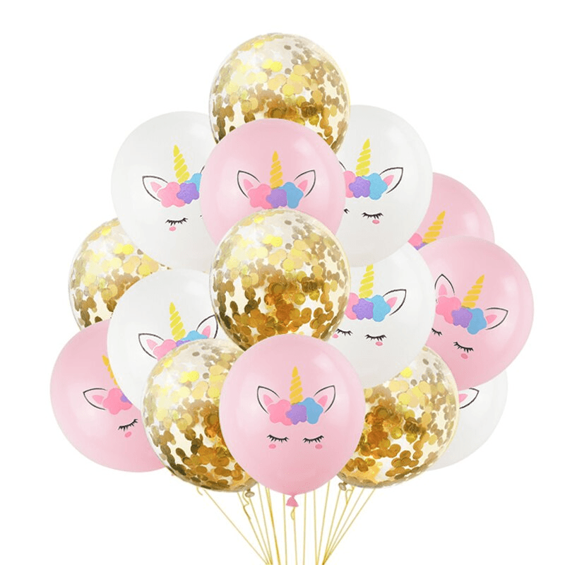 Unicorn Ballonnen Set De Laatste Prijs 15 gemixte ballonnen 